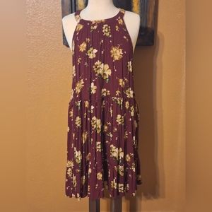 Floral Burgundy Dress